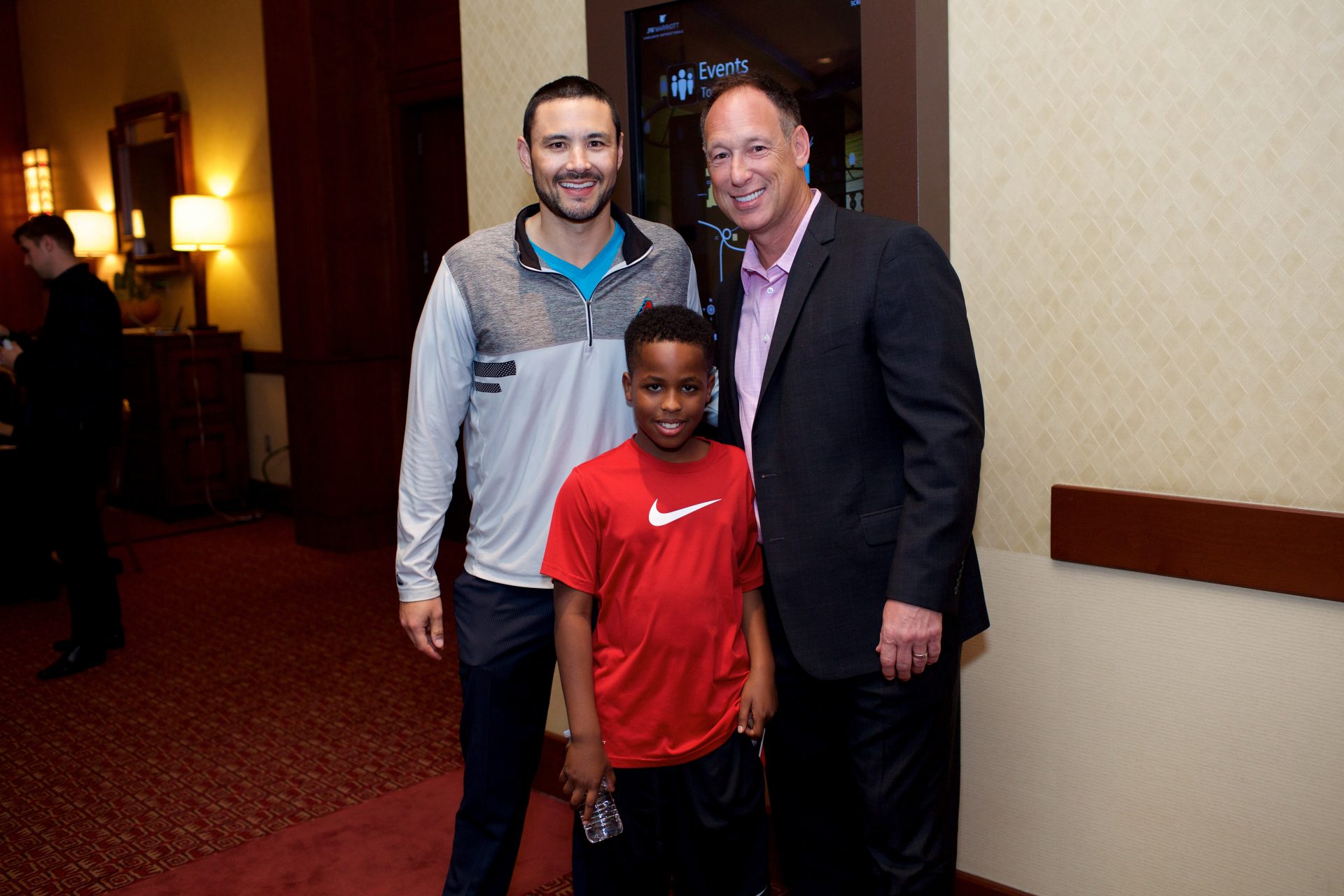 Board Member Caleb Jay with Luis Gonzalez and Caleb's Little